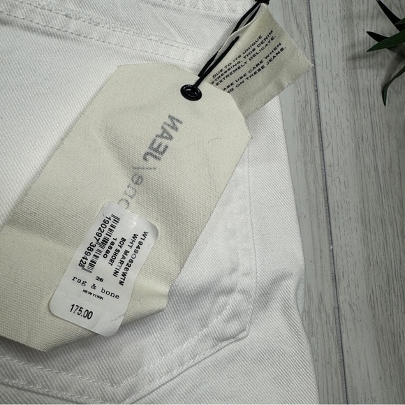 NWT Rag & Bone Boy Shorts White Martini size 26 NEW *FLAWED* - Picture 13 of 14